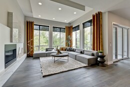 Great room of the Berkeley showhome in Sedgewood at Salisbury Village.