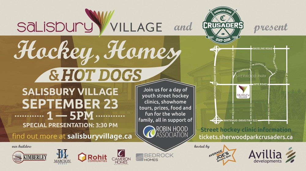 Join Bedrock Homes for Hockey, Homes and Hot Dogs Saturday, Sept 23rd from 1 to 5pm!